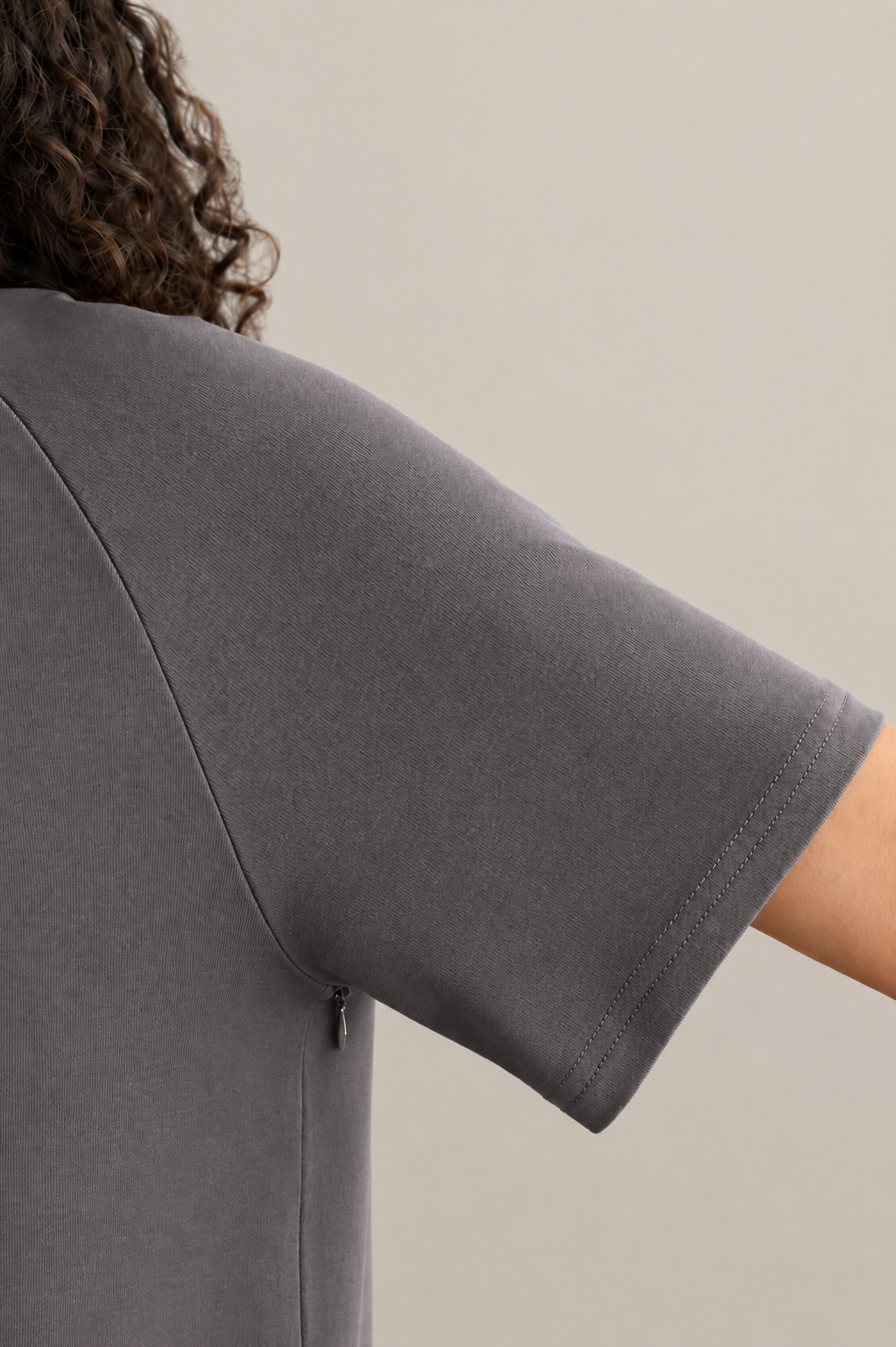 The Oversized Lounge Tee – Charcoal